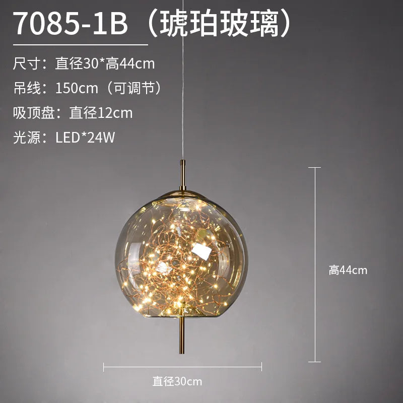 DecorBites™ LED Starry Sky Pendant Lights Luxury Living Room Lamps