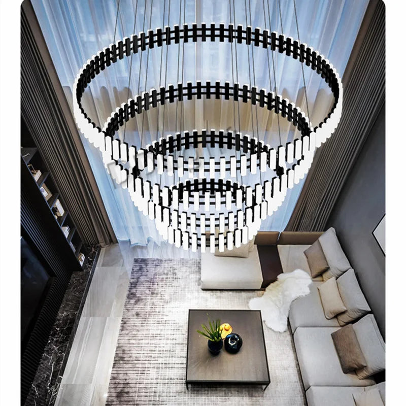 DecorBites™ Lstre Modern Circle Chandelier for Bright 360° Lighting in Living Room, Bedroom, Kitchen