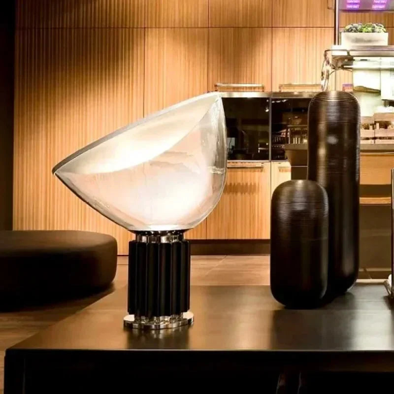 DecorBites™ Glass Radar Shade LED Desk Lamp for Bedroom & Living Room Lighting