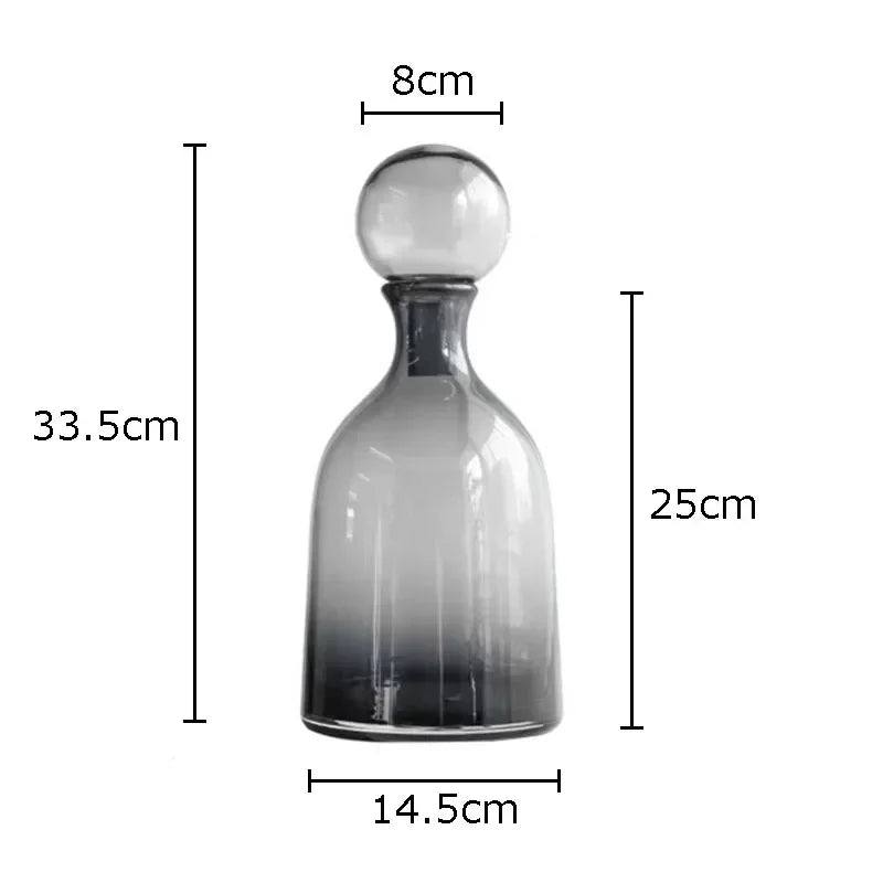 DecorBites™ Amber Glass Vase Hydroponics Desk Decoration Modern Home Decor