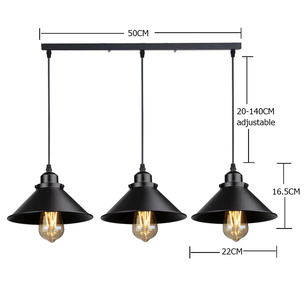 DecorBites™ Antique Brass Kitchen Pendant Light | Hanging Ceiling Fixture for Dining Room