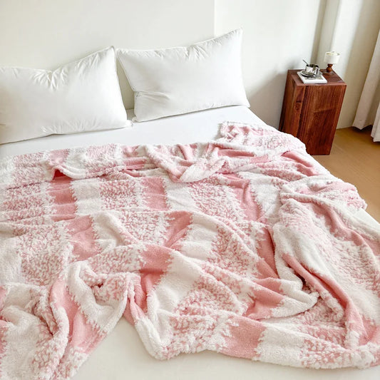 DecorBites™ Cationic Jacquard Blanket | Lightweight Spring/Autumn Sofa Cover | Comfortable Home Decor