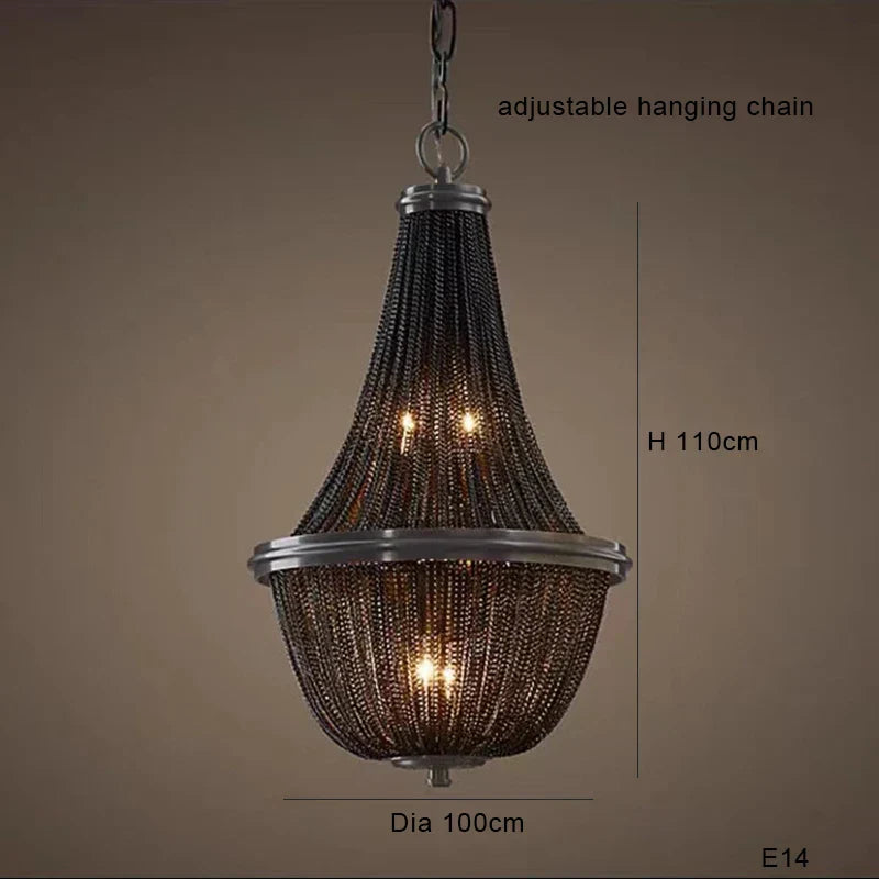 DecorBites™ Black Tassel Ceiling Chandelier: Designer Dimmable Home Decor for Living Room