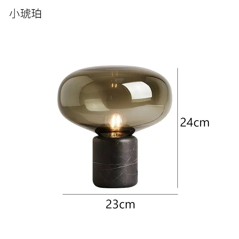 DecorBites™ Glass Ball Marble Desk Lamp - Postmodern Minimalist Designer Bedroom Living Room Decoration