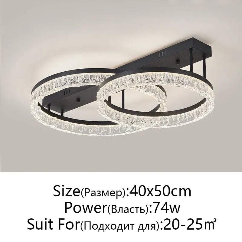 DecorBites™ LED Ring Chandelier with Remote Control - Modern Ceiling Lamp for Home Décor