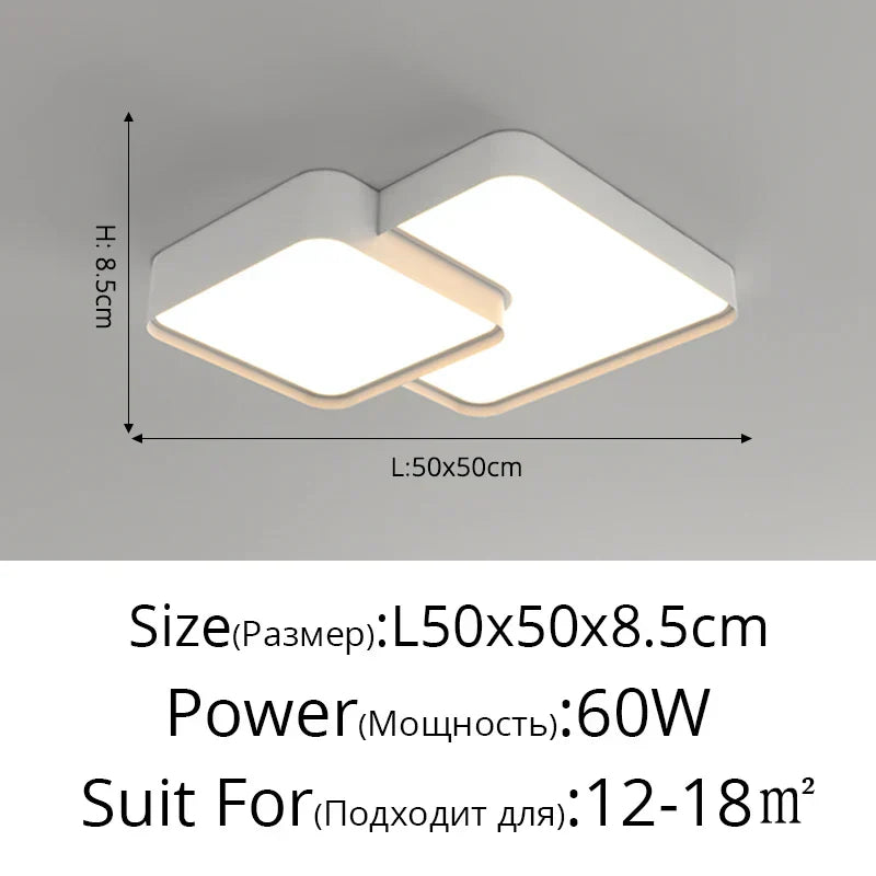 DecorBites™ LED Acrylic Chandelier - Modern Indoor Lighting for Bedroom Kitchen Living Room
