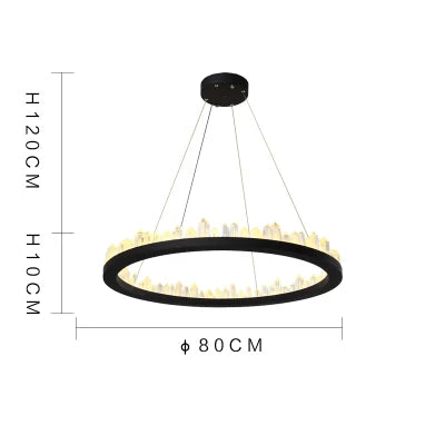 DecorBites™ Crystal LED Pendant Lights: Modern Gold Black Industrial Lamp for Stylish Illumination