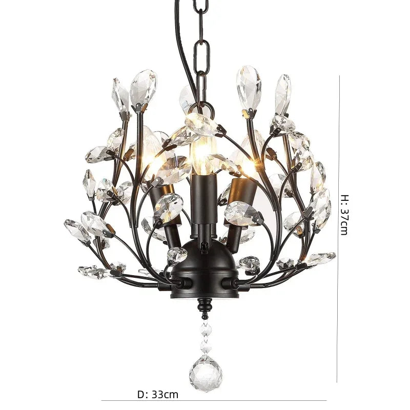 DecorBites™ Crystal Chain Pendant Chandelier LED Lights for Indoor Decor