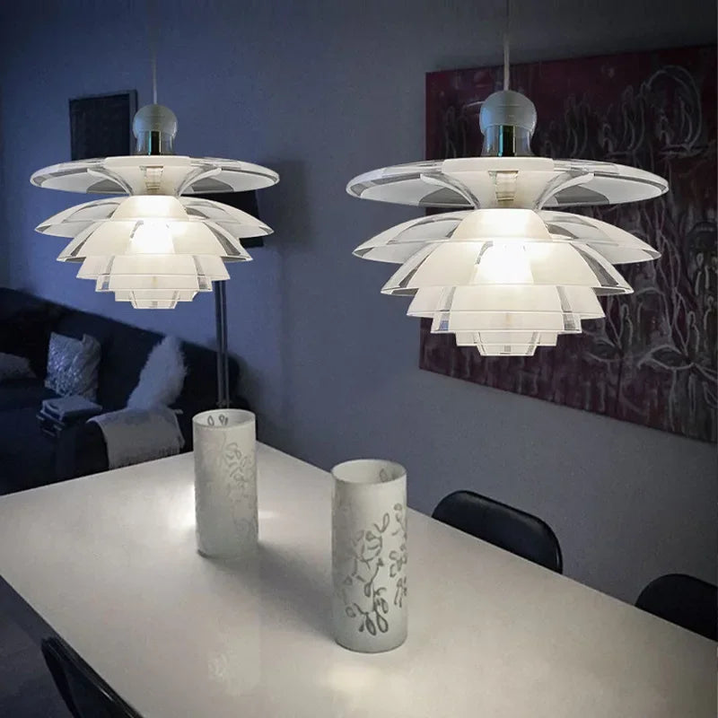 DecorBites™ Contemporary Pine Cones Pendant Lights | Acrylic Glass Hanging Lamp for Home Décor