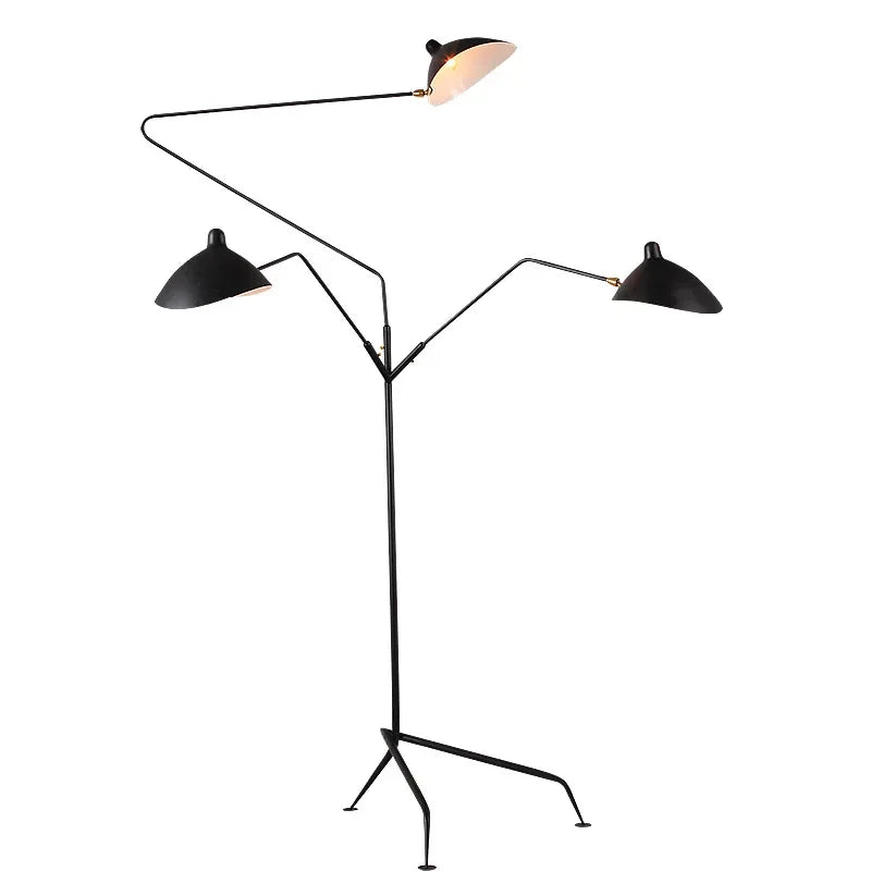 DecorBites™ Black Aluminum Nordic LED Floor Lamp for Living Room, Bedroom - Standing Tall E27 Light