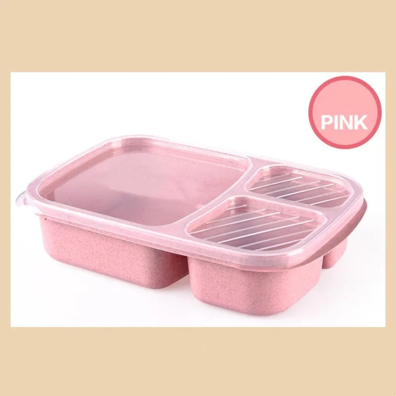 DecorBites™ Kids' Wheat Straw Bento Box Set with Lunch Bag