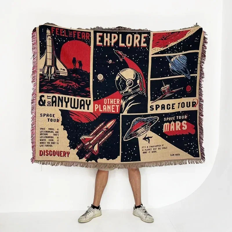 DecorBites™ Bohemian Classic Design Thread Blanket and Throw
