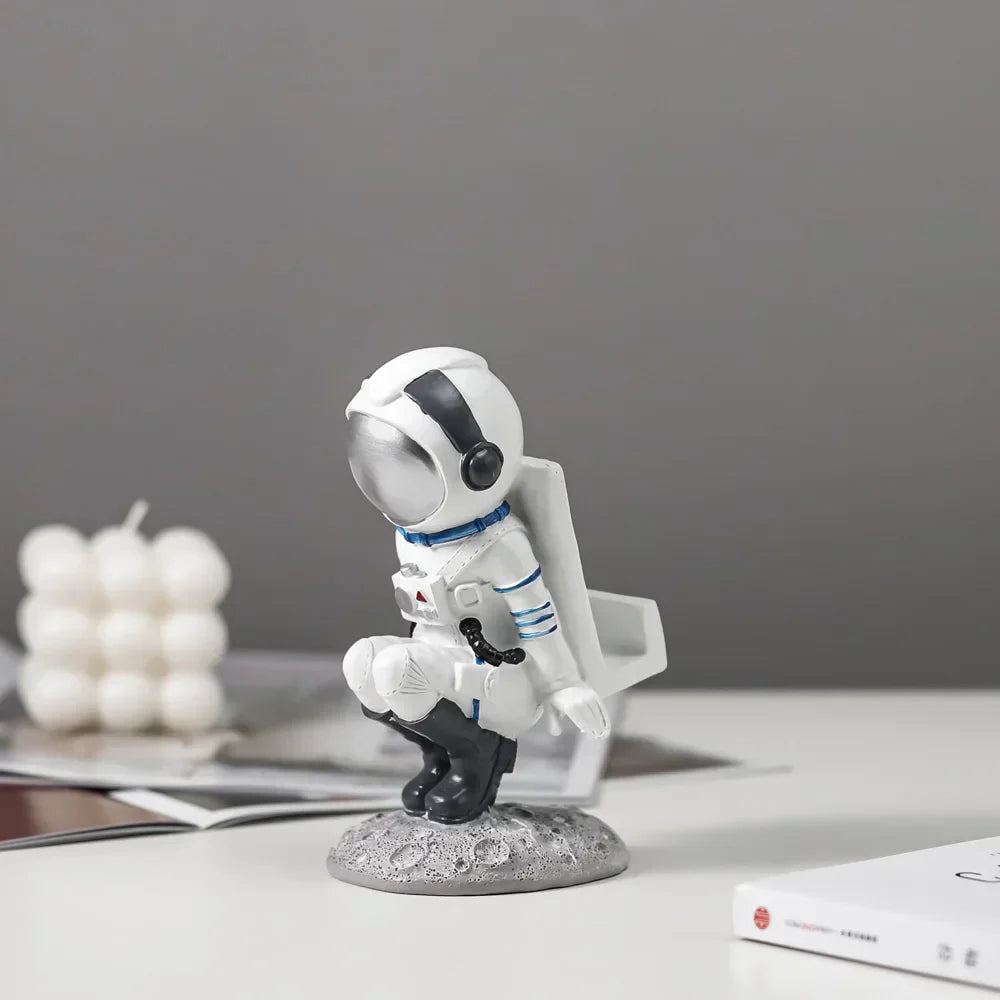 DecorBites™ Astronaut Resin Figurines: Modern Space Ornaments for Home Decor and Gift