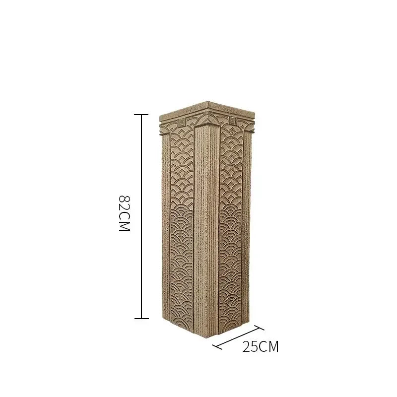 DecorBites™ Chinese Antique Coin Stake Display Column for Garden and Living Room Décor