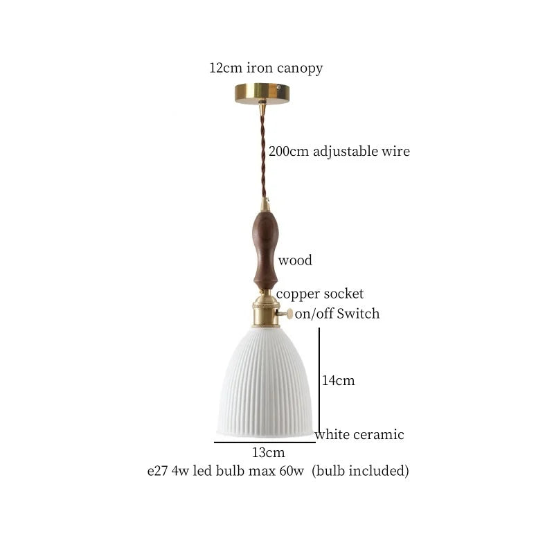 DecorBites™ Ceramic LED Hanging Pendant Light - Modern Nordic Design for Home Decor