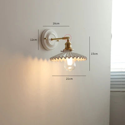 DecorBites™ Ceramic LED Wall Light with Knob Switch, Nordic Modern Design for Bedroom and Bathroom