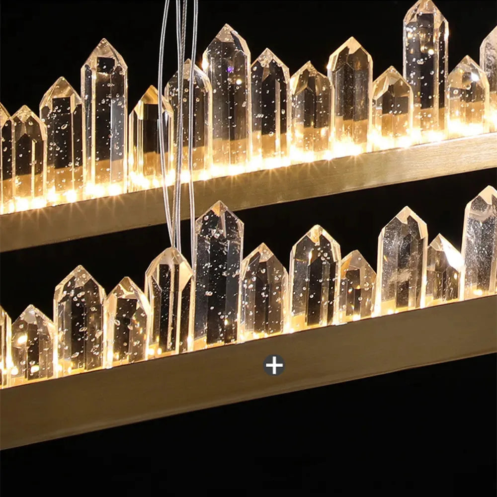 DecorBites™ Arrow Crystal LED Chandelier: Modern Living Room Dining Table Bedroom Home Light