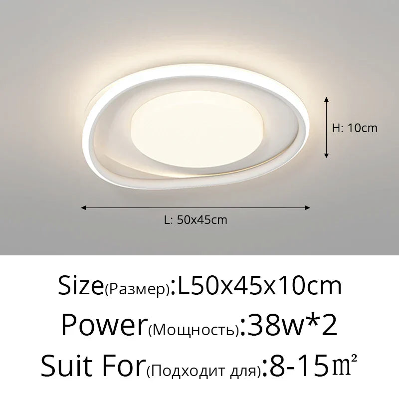DecorBites™ LED Ceiling Lights White Black Infinite Dimming Home Lighting Fixtures