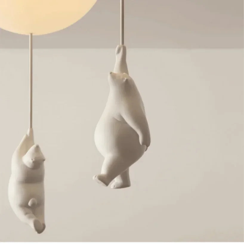 DecorBites™ Bear Pendant Light: Kids Bedroom Chandelier LED Balloon Ceiling Lamp