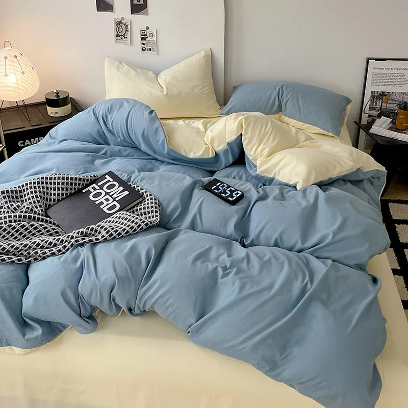 DecorBites™ Cotton Bed Sets Comforter Cover Set with Corner Ties