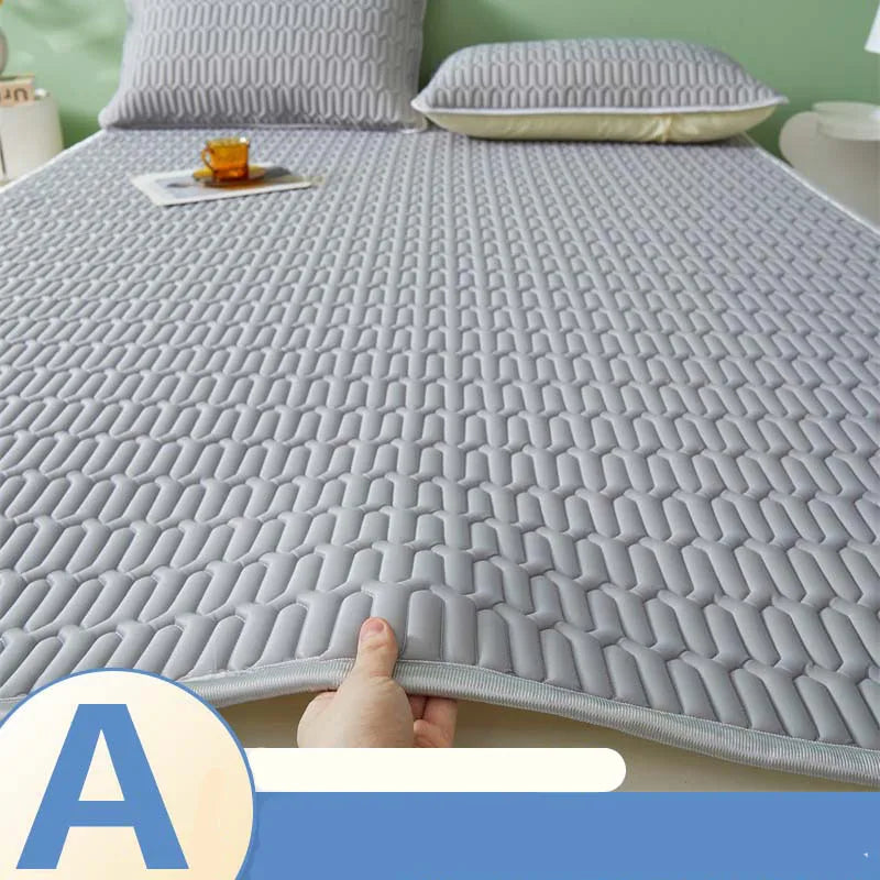 DecorBites™ Cooling Latex Summer Mat Set with Rayon Quilted Sheet & Pillowcase