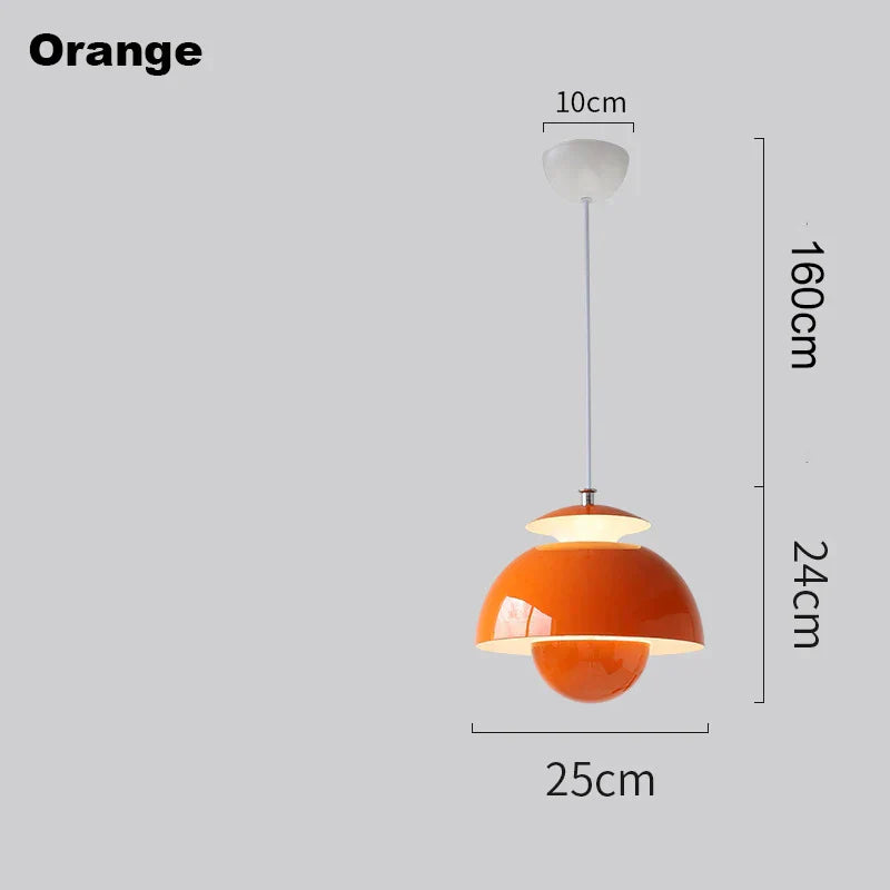 DecorBites™ Designer Flower Bud Pendant Light for Restaurant Bedroom in Coloured Glass