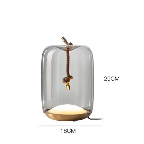 DecorBites™ Brokis Knot Table Lamp Glass Nordic Light for Living Room Bedroom Decor.