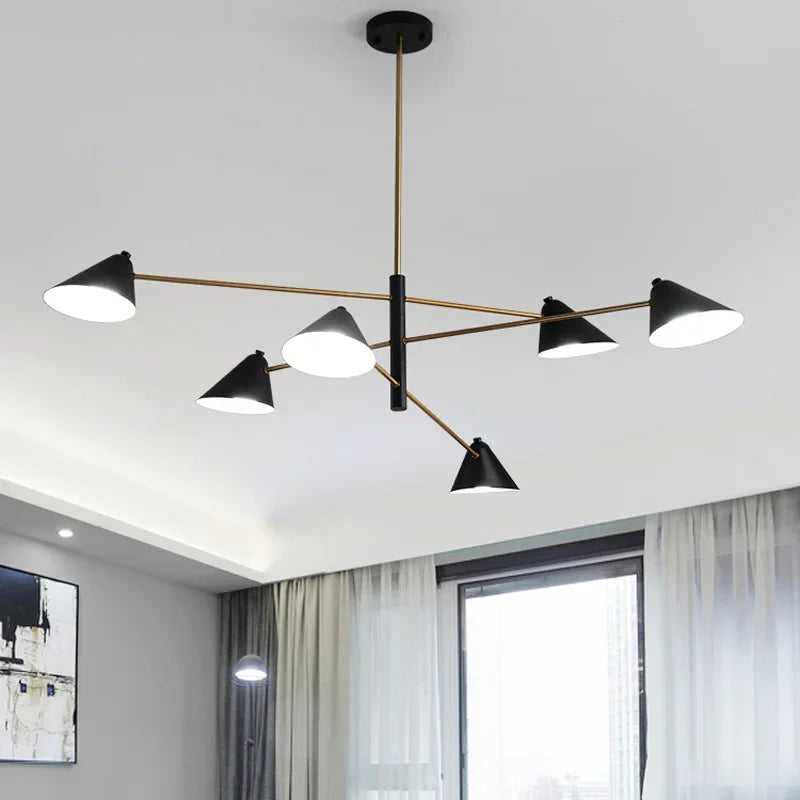 DecorBites™ Cone Pendant Light: Minimalist Art Chandelier for Home Living Dining Room