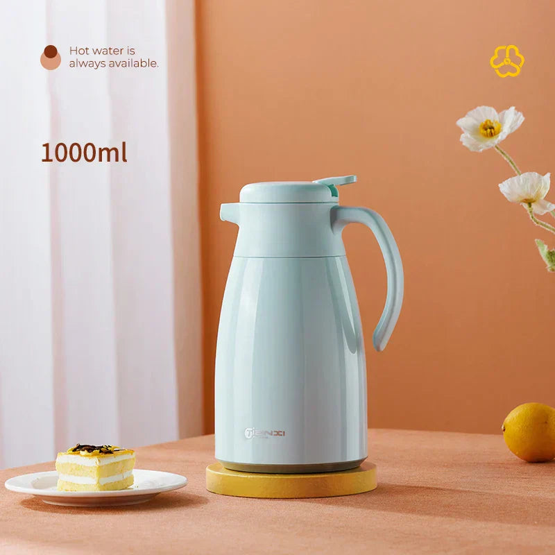 DecorBites™ Glass Insulation Kettle: Large Capacity Thermos Bottle for Long-Term Hot/Cold Drinks