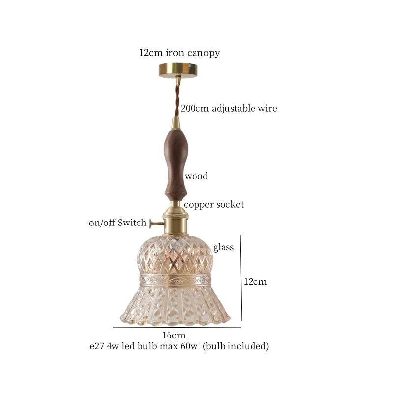 DecorBites™ Green Glass LED Pendant Lights - Nordic Minimalist Style for Bedroom, Living Room