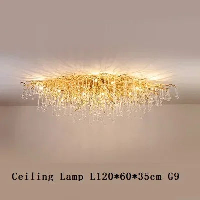 DecorBites™ Gold Chandelier Glass Pendant Lamp for Home Decor - Modern Luxury Lighting