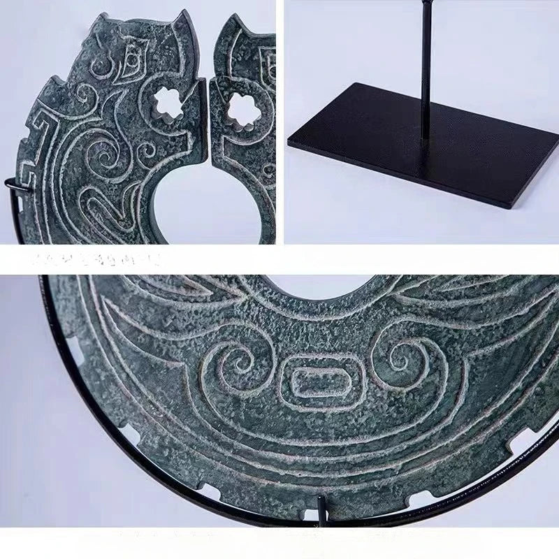 DecorBites™ Geometric Totem Resin Statue | Chinese Retro Home Decor Accessory