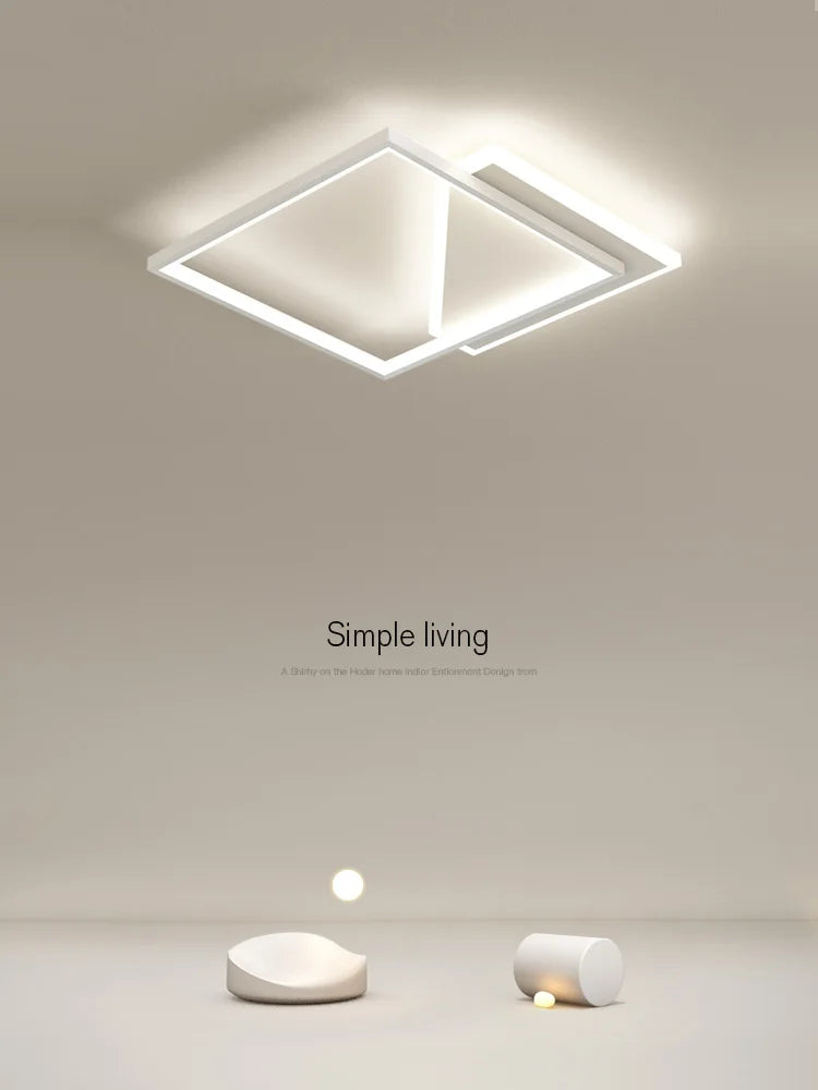 DecorBites™ Geometric LED Ceiling Lamp | Modern Nordic Bedroom Study Light