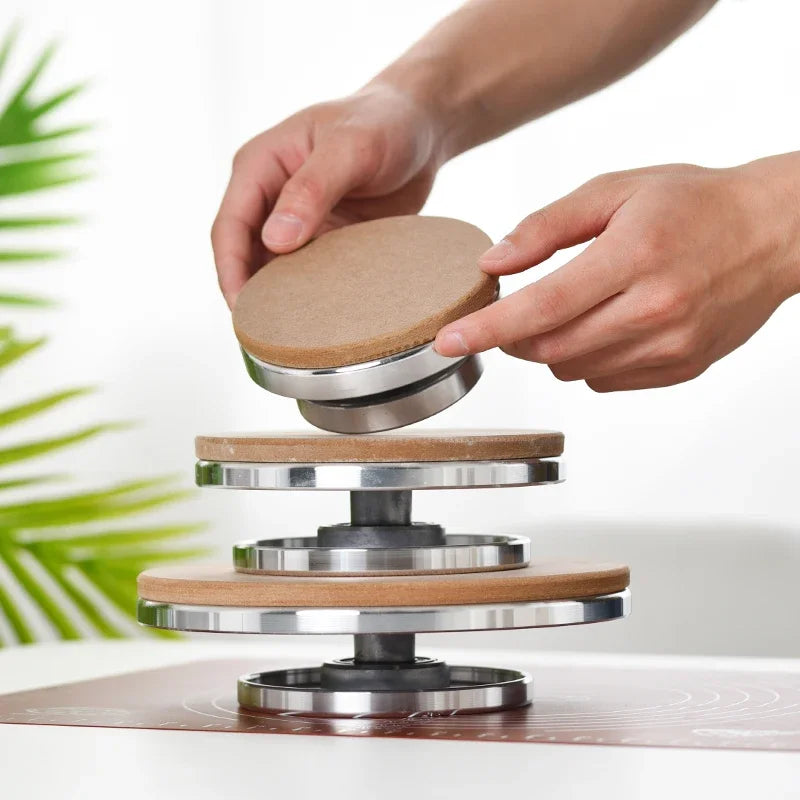 DecorBites™ Aluminum Alloy Turntable for Clay Sculpture Platform Pottery Wheel Rotation