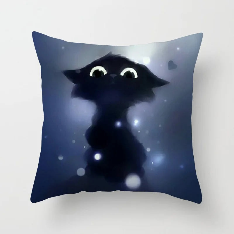 DecorBites™ Cat Printed Pillowcase Modern Living Room Sofa Cushion Cover Home Decor