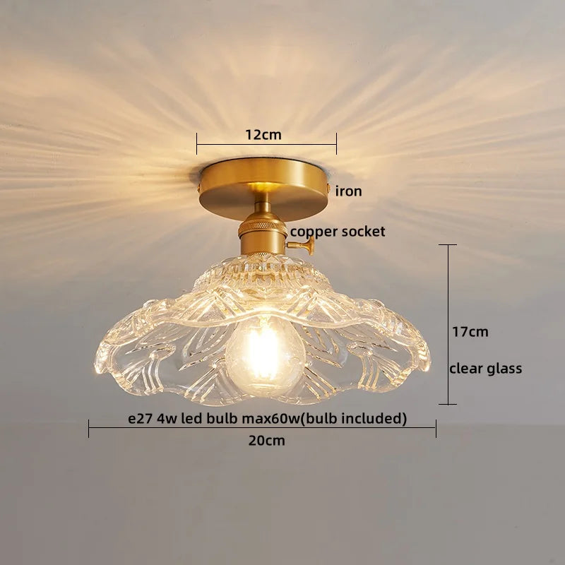 DecorBites™ LED Glass Ceiling Lamp for Interior Decor