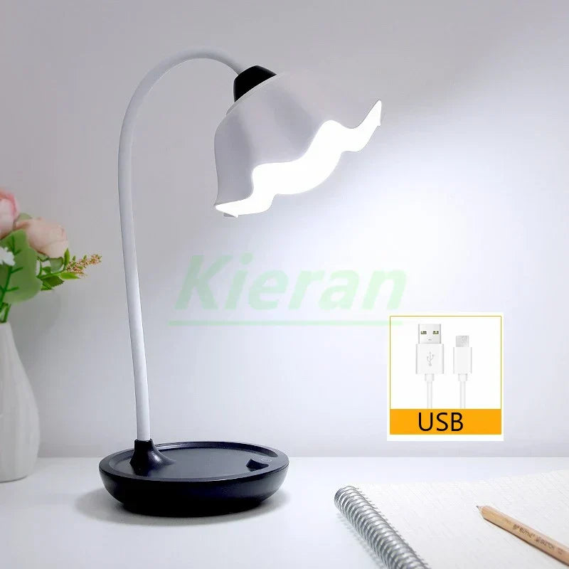 DecorBites™ Lotus Floor Lamp: Modern LED Desk Lamp for Bedroom Study Living Room