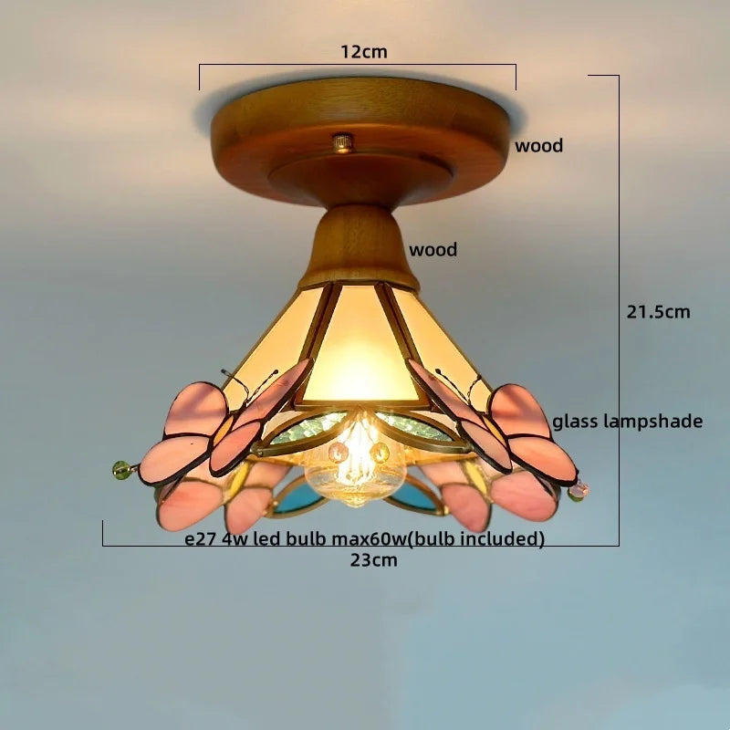 DecorBites™ Glass Copper LED Ceiling Lamp Modern Style for Home Decor and Restaurant