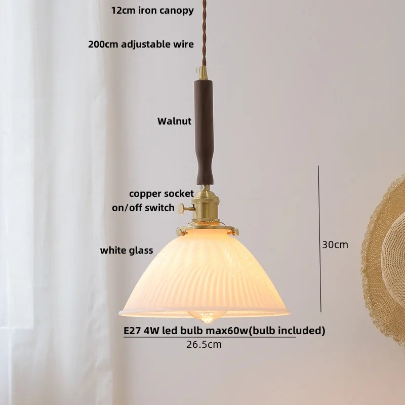 DecorBites™ Green Glass LED Pendant Lights Kitchen Bar Nordic Modern Hang Lamp