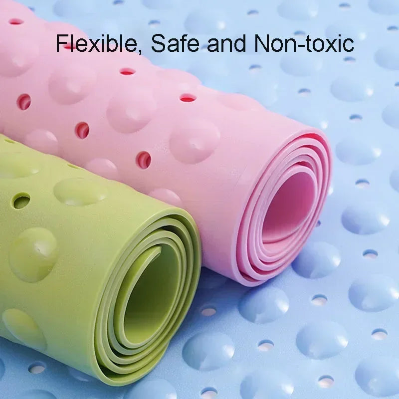 DecorBites™ Large Non-Toxic Non-Slip Bath Mat with Suction Cups for Safety and Comfort