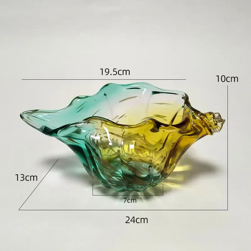 DecorBites™ Conch Candy Jar & Fruit Tray: Creative Transparent Glass Storage Basket