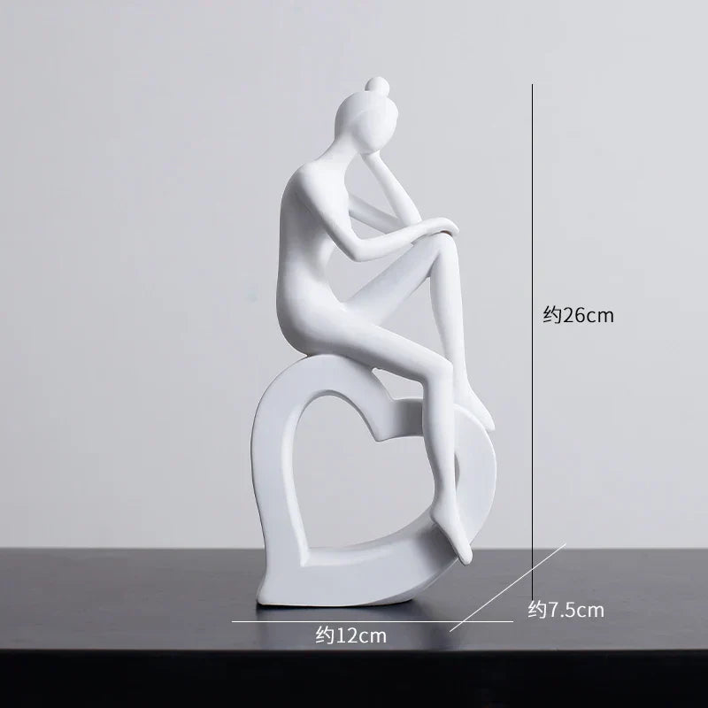 DecorBites™ Abstract Resin Sculpture Modern Desk Decoration Minimalist Figures Ornaments
