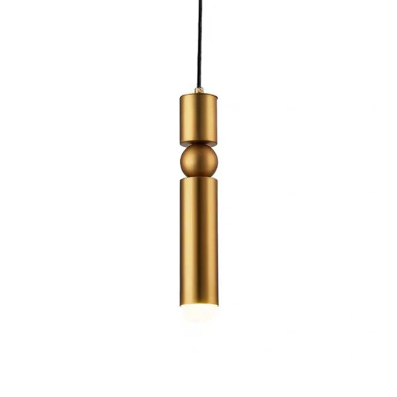 DecorBites™ Black Gold LED Tube Pendant Lamp for Home Shop Glass Chandelier