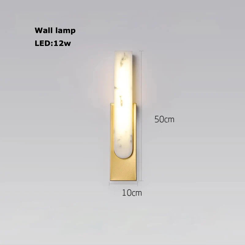 DecorBites™ Gold Chrome LED Alabaster Chandelier for Dinning Room
