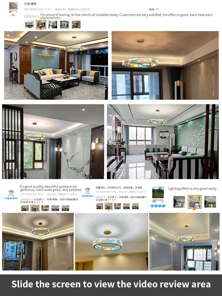 DecorBites™ Crystal Chandelier Ring Light Modern Elegant Dining Living Room Lighting