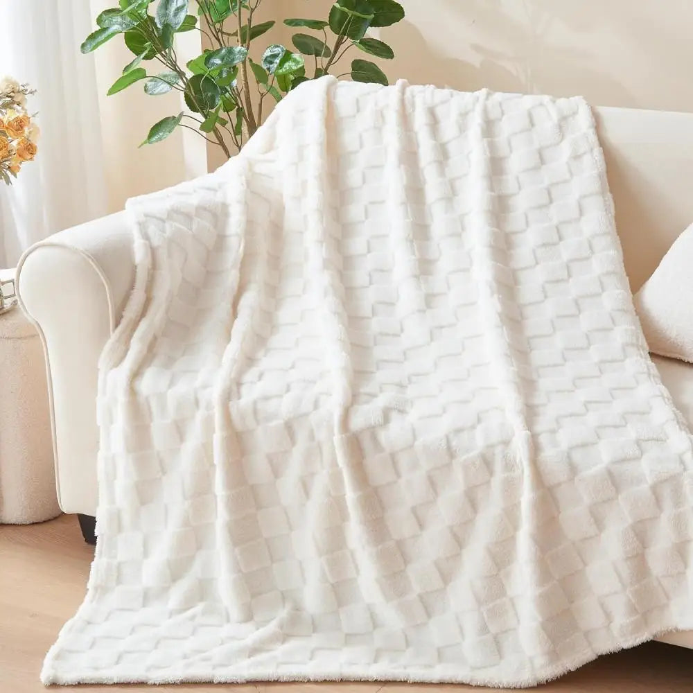 DecorBites™ Cozy Fluffy Blanket for Sofa, Chair & Outdoor - Soft & Warm Blanket