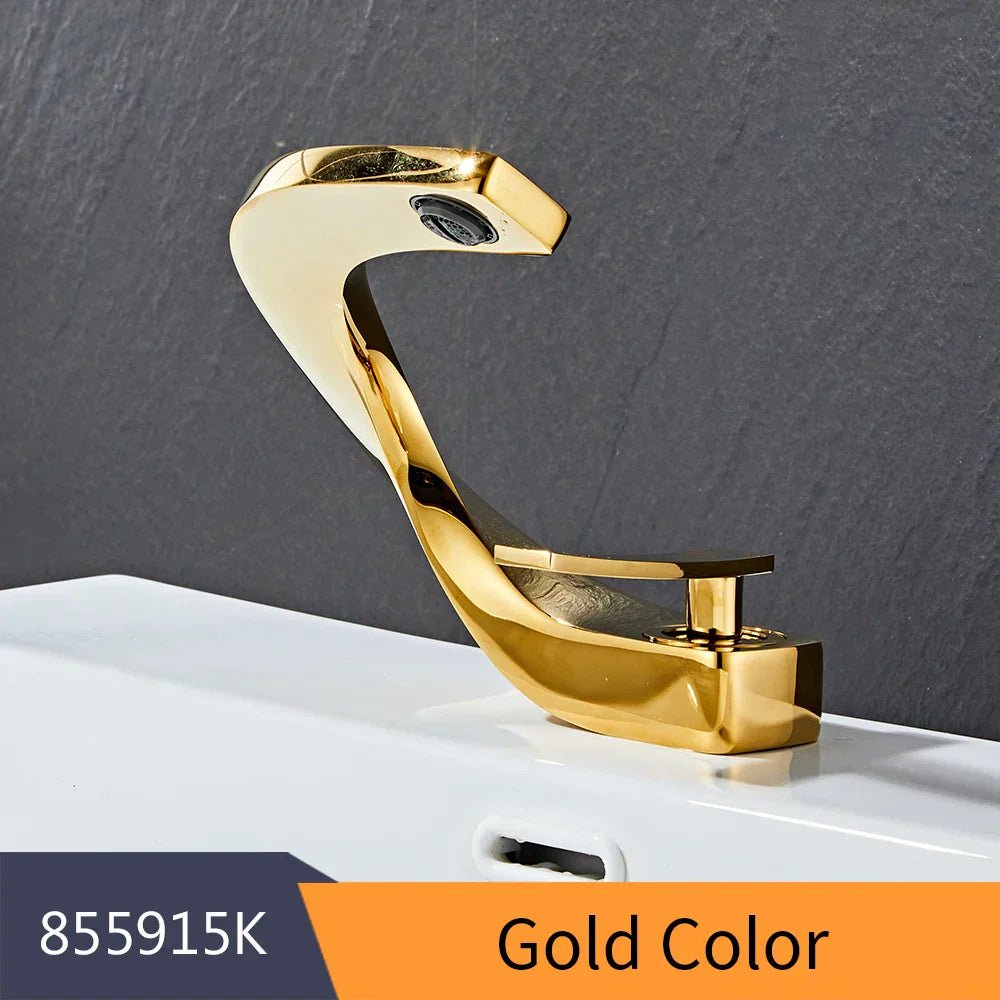 DecorBites™ Basin Faucet Modern Brass Mixer Tap for Elegant Bathroom, Single Handle