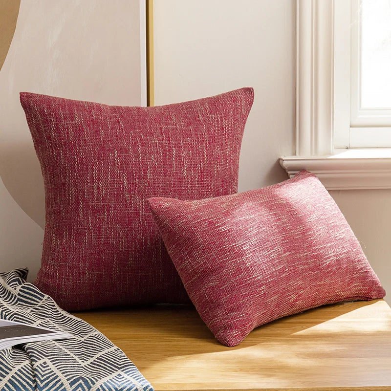 DecorBites™ Linen Cotton Throw Pillowcase 100% Polyester Cushion Cover for Home Decor