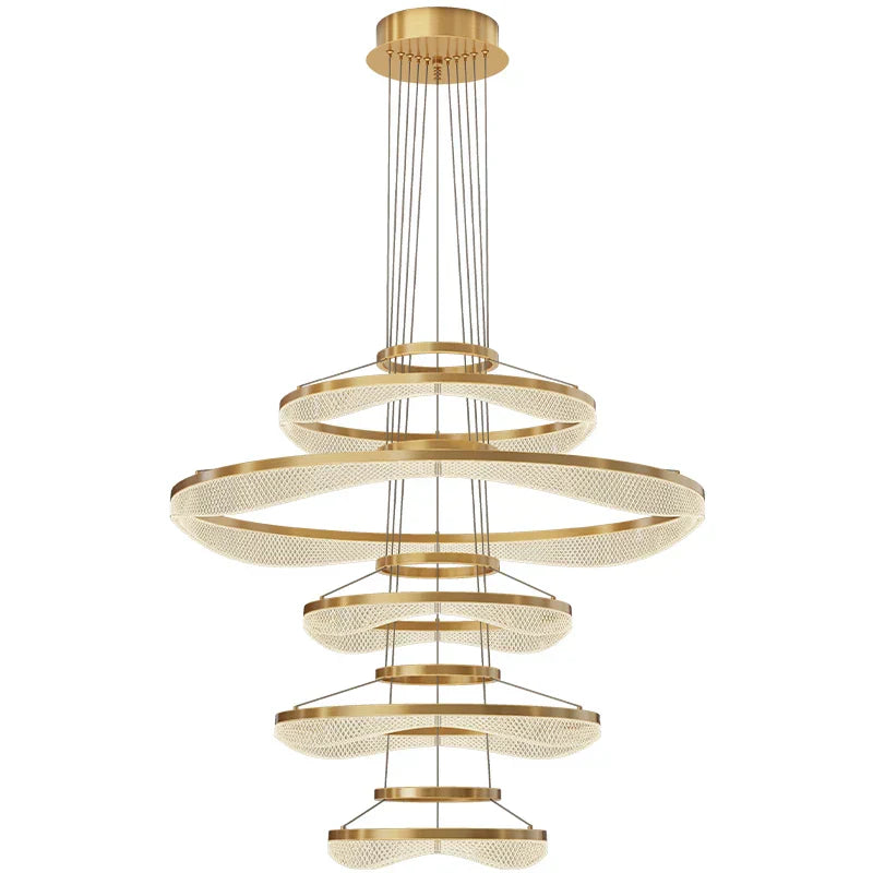 DecorBites™ Acrylic Living Room Chandelier Pendant Light Fixture_LED Hanging Lamp