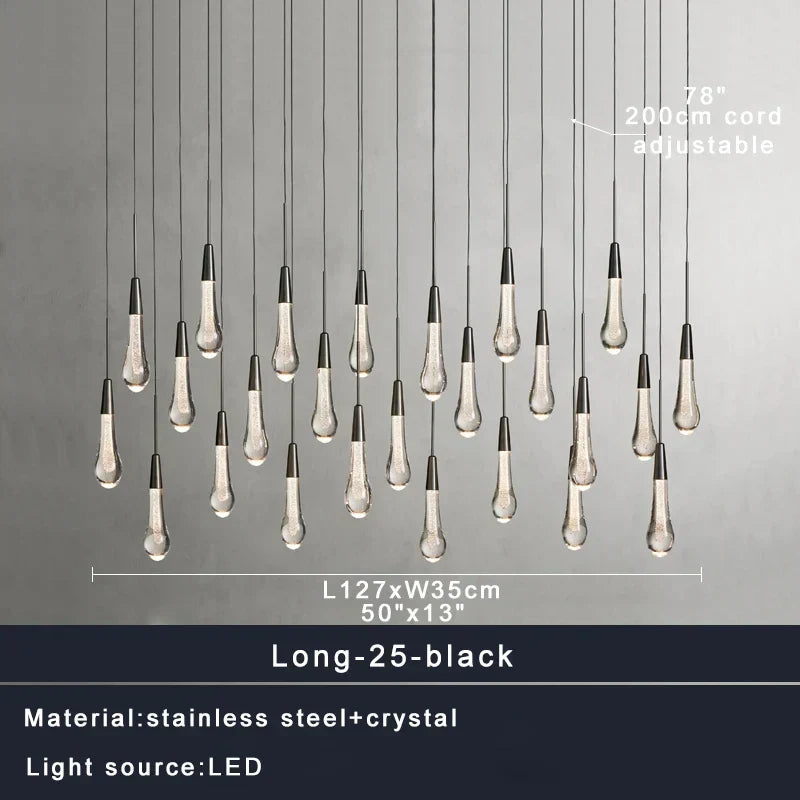 DecorBites™ Brass Crystal Ceiling Pendant Light Luxury Large Home Decor Fixture